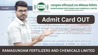 RFCL Admit Card OUT  RFCL Recruitment2024 [upl. by Ellah795]