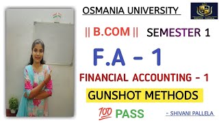 FINANCIAL ACCOUNTING 1  PROBLEMATIC METHODS  💯  SEMESTER 1  shivanipallela [upl. by Calvina]