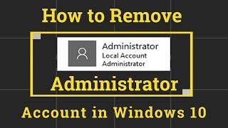 How to Remove Administrator [upl. by Caleb]