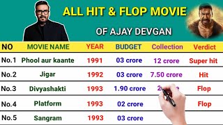 Ajay Devgan all movie verdict Ajay Devgan all movie list topalways [upl. by Dilan607]