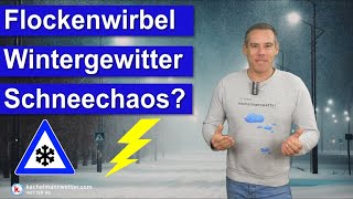 Regional Schneechaos Wintergewitter und Donnerstag Schneetief im Süden und Alpenraum [upl. by Aivek59]