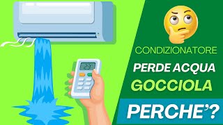 perche il condizionatore gocciola mi perde acqua in casa come posso risolverecome si apre lo split [upl. by Anglim705]