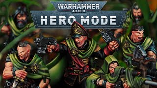 HERO MODE Astra Militarum vs Chaos Space Marines  Warhammer 40k Battle Report [upl. by Bornie]