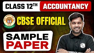 Class 12th Accountancy CBSE Sample Paper 202324  Commerce Wallah by PW [upl. by Neirual]