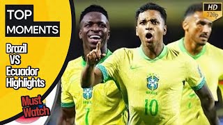 Brazil VS Ecuador Highlights football trendingvideo brazil newzz [upl. by Aldric]