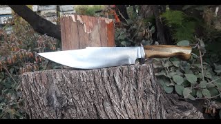 Como hacer un cuchillo estilo Bowie artesanal Con herramientas manuales [upl. by Pacificas]