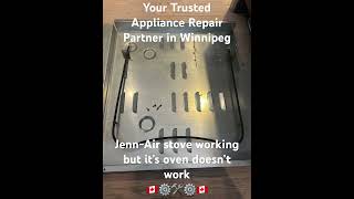 JennAir stove  oven won’t heat up Repair stove oven amp cooktop in Winnipeg Appliance Service 🇨🇦 [upl. by Assisi]