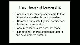 Comparing Trait Theory and Behavioural Theory of Leadership [upl. by Toomay]