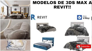 COMO PASAR MUEBLES DE 3DS MAX A REVIT  VRay For Revit [upl. by Bozuwa]