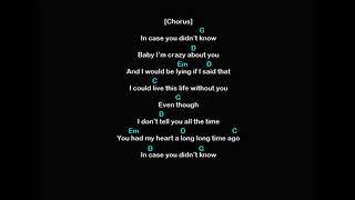 Chords Lyrics In case you didnt know Brett Young [upl. by Mota966]