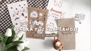 📓Decora tus cuadernos   6 ideas  aesthetic [upl. by Rondon]