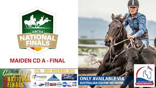 Hugh Miles  MAIDEN CD A FINAL  WILLINGA PARK SMOOTH TALKER  2022 ABCRA National Finals [upl. by Oab181]