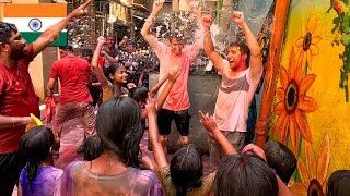 Celebrating Holi 2024 in INDIA with Local Families Unbelievable Experience 🇮🇳 [upl. by Ellard]