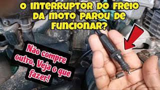 Como Consertar o Contato do Interruptor Cebolinha do Freio Traseiro de Moto [upl. by Ojeitak]