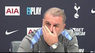 quotTENTH AT CHRISTMAS NOquot EMBARGOED PRESS CONFERENCE Ange Postecoglou Man City v Tottenham [upl. by Yhtur]