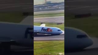 WATCH Boeing cargo plane makes emergency belly landing after landing gear fails [upl. by Ipoillak39]