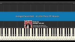 Avenged Sevenfold Little Piece Of Heaven Synthesia Piano Cover BEST QUALITY SOUND [upl. by Nyltak]