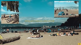 Kitsilano Beach where the ocean meets the mountains  Vancouver  British Columbia Canada [upl. by Adaj71]