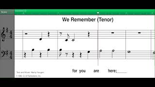 We Remember Marty Haugen Tenor [upl. by Dorrej108]