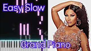 Grand Piano  Nicki Minaj  Top American Songs  EASY SLOW Piano Tutorial [upl. by Ativak]