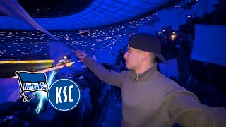 HERTHA und der KSC 🔵⚪️ GÄNSEHAUT  HERTHA BSC vs KARLSRUHER SC  Stadionvlog [upl. by Learrsi]