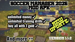 NEW UPDATE SOCCER MANAGER 2025 MOD APK LATEST VERSION 112 🥶 [upl. by Ellehsor]