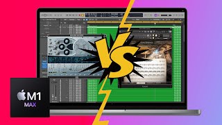 HOW MANY TRACKS M1 MAX TEST Logic Pro Stock Plugins VS Kontakt [upl. by Norab]