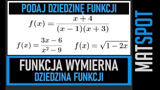 Dziedzina funkcji wymiernej [upl. by Ennovaj]