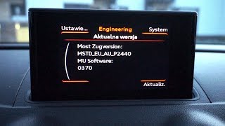 Audi A3 8V MMI MSTD red hidden menu engineering mode [upl. by Ahsimrac641]