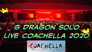 BIGBANG  G DRAGON SOLO LIVE COACHELLA 2020 FULL [upl. by Ynalem]