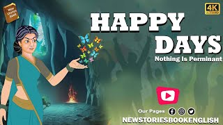 how to learn english through story  Happy Days  Moral Stories in English  through cartoon [upl. by Aneerhs596]