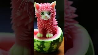 Such a cute watermelon would you be willing to eat it fruitcarving art on the tip of the knife [upl. by Matrona263]