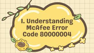 How to resolve McAfee Error Code 80000004 [upl. by Klute]