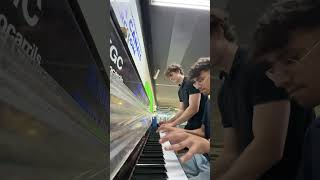 Smooth Just the Two of Us Improvisation at Train Station Piano  Live Duo [upl. by Berny]