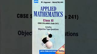 Chapter 5  Class 11 Applied Mathematics 241  M L Aggarwal  Neeraj Jain  Book Video [upl. by Voe]