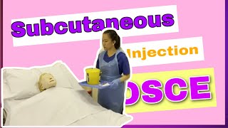 Subcutaneous Injection SC OSCE 2021 [upl. by Marleen]