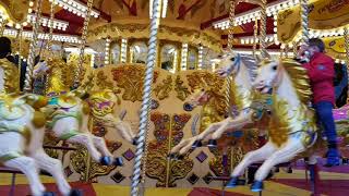 Taylors gallopers carousel off ride Edinburgh Christmas market funfair 2018 [upl. by Reis]