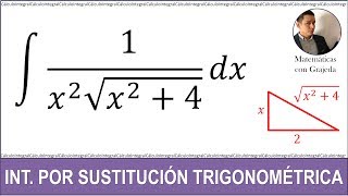 Integración por sustitución trigonométrica Ejemplo 2 [upl. by Luhem]