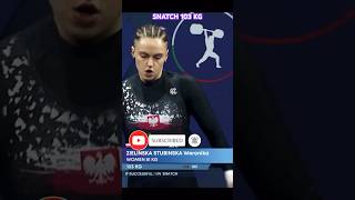 ZIELINSKA STUBINSKA Weronika  Womens 81 kg  Snatch 103 kg  European Weitghtlifting 2024 👍 [upl. by Orpah]