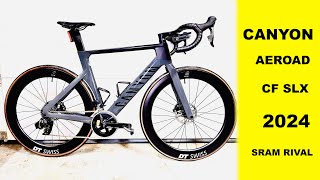 Canyon Aeroad 2024 CF SLX Sram Rival pomiar mocy DTSwiss rower szosa Aero [upl. by Latreese]