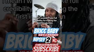 VladtvBricc Baby I introduced Nipsey 2 Thugga shortsfeed podcastclips hiphopculture shorts [upl. by Elleirbag]