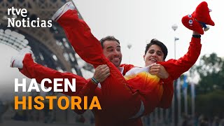 JJOO PARÍS 2024 ORO para ÁLVARO MARTÍN y MARÍA PÉREZ en la nueva MARATÓN de MARCHA por RELEVOS [upl. by Mcmahon]