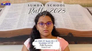 Job 341627Isaiah 4019ampRevelation 31719Bible RecitationLianaSunday School Rally 2023HOREB [upl. by Savihc]