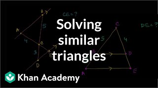 Similarity example problems  Similarity  Geometry  Khan Academy [upl. by Akimas]