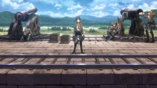 Shingeki No Kyojin Attack On Titan Episode 4 ending scene  The collosal titan attacks [upl. by Lodie24]