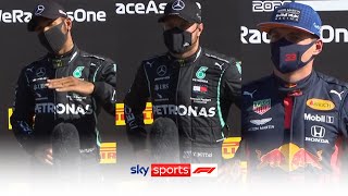 Hamilton claims inaugural Mugello pole  Hamilton Verstappen amp Bottas  Post Qualifying interview [upl. by Au]