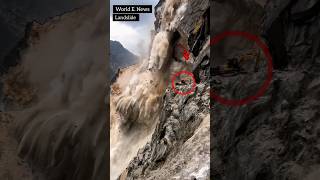 😱OMG Unbelievable footage of a massive landslide landslide shortvideo [upl. by Sadoc]