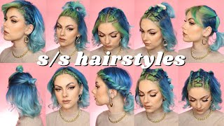 10 EASY HAIRSTYLES FOR SHORT HAIR for Spring Summer 2021 [upl. by Icyac691]