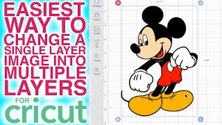 HOW TO CREATE AN SVG  HOW TO CHANGE A SINGLE LAYER IMAGE TO MULTIPLE LAYERS IN CRICUT DESIGN SPACE [upl. by Yort128]