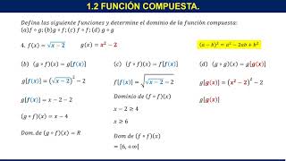 1 2 4 EJERCICIOS FUNCIÓN COMPUESTA [upl. by Aliuqahs]